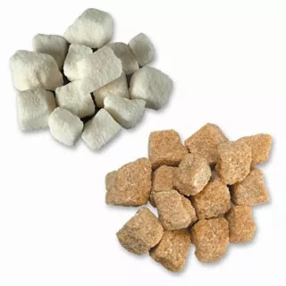 Rough Cut Sugar Cubes - White & Brown 1KG - Coffee Supplies